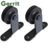 4.9FT/6FT/6.6FT/8FT Black Carbon Steel Top Mount Barn Sliding Door Hardware Track Kit