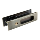 Zinc Alloy Sliding Barn Door Handle Lock With Key For Interior Wood Doors