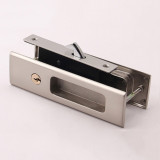 Zinc Alloy Sliding Barn Door Handle Lock With Key For Interior Wood Doors