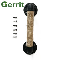 Industrial style antique pipe furniture Handle barn sliding wooden Door Handles European  wrought iron black Handle hardware