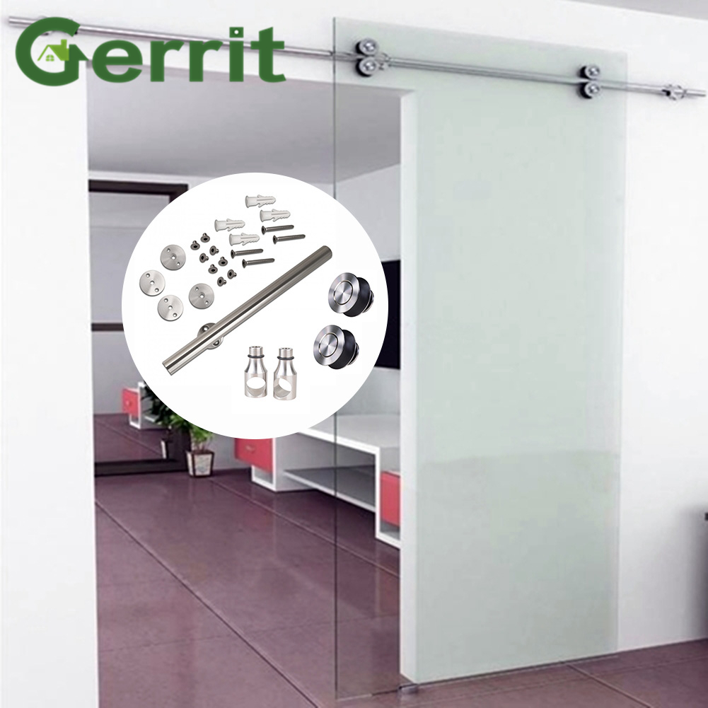 Stainless Steel Interior Glass Sliding Shower Barn Door Hardware