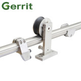 Top Mounting Stainless Steel Sliding Barn Door Hardware Track Kit for Wood Door