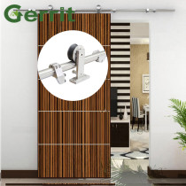 Top Mounting Stainless Steel Sliding Barn Door Hardware Track Kit for Wood Door