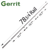6.6FT Stainless Steel Interior Glass Sliding Shower Barn Door Hardware