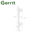 1 Pair European Retro Push Door Handles Villa Archaize Wooden Door Handle and Knobs Fittings