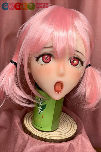 Real Girl B工場製 A2 アニメ 系 ピン髪 エロ ドール ヘッド単品 柔らかい TPE素材 二次元 口開け 頭部
