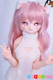 MOZU DOLL 85cm Aカップ 爱莉（Aili)  6kg ソフトビニール製ヘッド TPE製ボディ【肌色＆眼球色＆メイク＆ウィッグ＆衣装は宣材写真と同じ 小型 軽量化 収納と使いしやい】