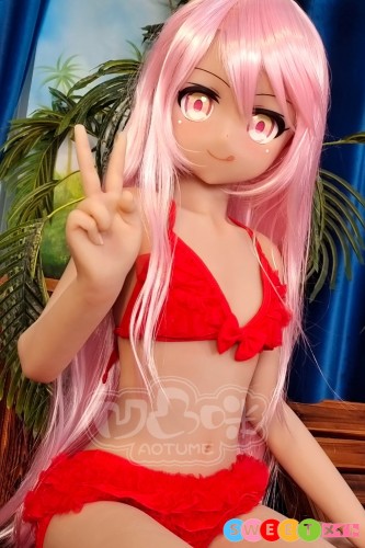 Aotume Doll ラブドール アニメドール 135cm AAカップ 細身タイプ #98（小黑）ヘッド TPE製