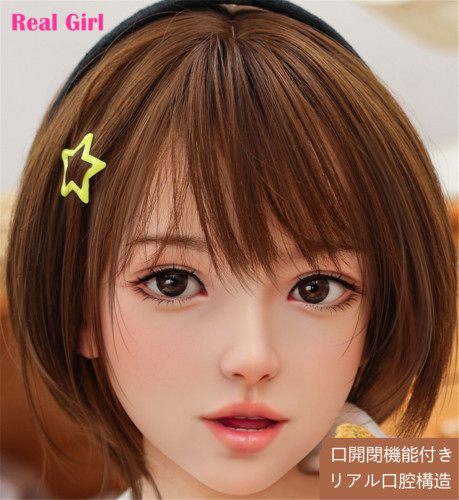 Real Girl ヘッド単体 R80ヘッド 可愛い女性ヘッド 軟質シリコン製【M16ボルト採用 140-155CM身長適用 職人メイク 塗装済み 口開閉機能付き リアルな口腔構造無料】