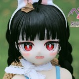 MOZU DOLL ラブドール 85cm Aカップ芙芙（Fufu) 6kg  アニメドール 肌色＆眼球色＆メイク＆ウィッグ＆衣装は宣材写真と同じ ソフトビニール製ヘッド