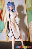 Mini Doll 可愛い ミニラブドール 60cm 普通乳 甘羽ヘッド シリコンボディ セックス可能 チャイナドレス ボディ選択可 リアルドール