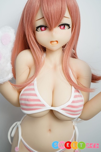 色気美人 Irokebijin Yui-B Dカップ ピンクのストライプビキニ アニメ 顔 ドール 90cm シリコン製