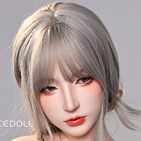 LACEDOLL 黎霜 メイク② 色っぽい表情を浮かべた銀髪の美女 リアルドール 168cm Dカップ シリコン製 sexdoll