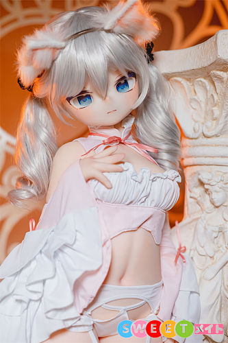 MW Girl 魔物姫 優米 銀髪ツインテールの猫耳アニメ美少女 ラブドール 85cm 普乳 バスト中 フィギュア ソフトビニール製頭部 TPEボディ