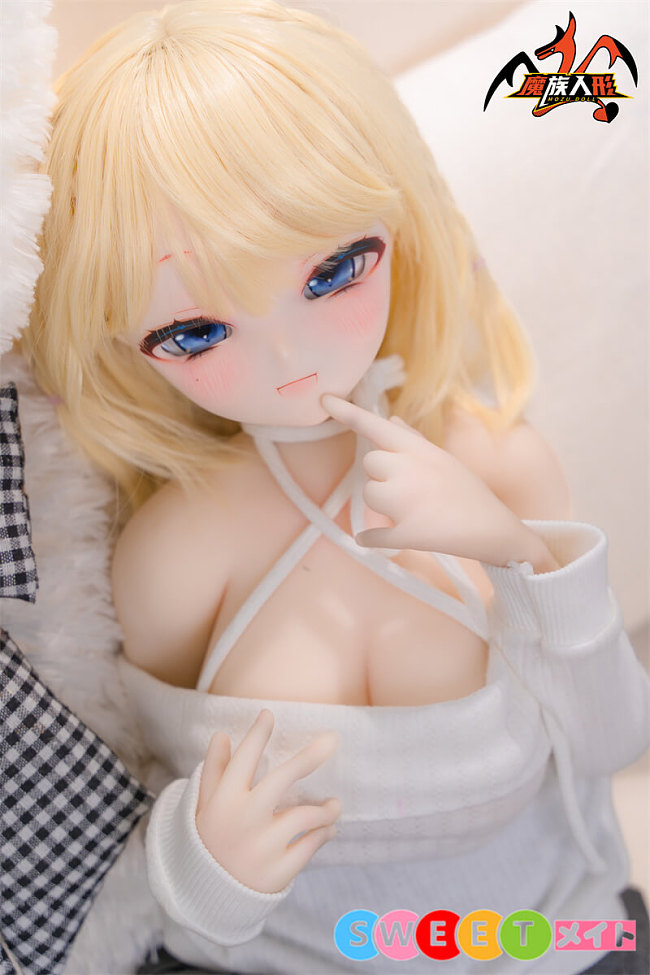 魔族人形 亜美 85cm 巨乳 頬を染めた恥ずかしがり屋の金髪美少女 アニメダッチワイフ ソフトビニール製頭部 ボディ選択可能 MOZU DOLL 宣伝画像と同じ制服も付属