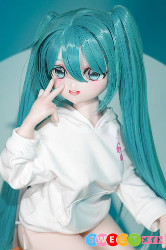 MW Girl 魔物姫 小音 初音ミク風ツインテールのコスプレ アニメダッチワイフ 85cm バスト中 普乳 フィギュア ソフトビニール製頭部 シリコンボディ