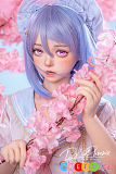 シリコンエロドール 清純な美少女 JKセーラー服 青い髪 148cm 普乳Dカップ 朵朵 SHEDOLL 桜