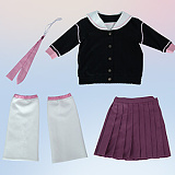 MW Girl 魔物姫 小春 学園系アニメラブドール 黒×ピンクのスクール制服 115cm バスト小 フルシリコン製 エロドール ツインテール