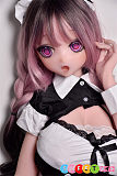 アニメリアルドール 小悪魔系メイド 八重歯 三つ編み 148cm巨乳 シリコン製 ElsaBabe RAD047 花守薫