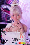 シリコンエロドール お団子ヘア 美少女 褐色美肌 金髪 158cm Cカップ SHEDOLL 江小棠 軽量