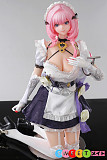 ラブドール 巨乳メイド コスプレ OtakuDoll 桃心愛理 ピンク髪 PVCヘッド シリコンボディ