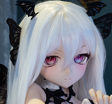 WM Doll 6月30日まで AI-BOX無料キャンペーン Y011S 困ったような表情の白髪アニメ美少女 リアルドール 140cm 美乳Bカップ ソフトビニールヘッド シリコンボディ