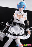 realdoll かわいい 65cm巨乳美少女 アニメ風 シリコン製 レム メイドコスプレ Otaku Doll PVCヘッド