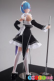 ダッチワイフ メイド 65cm巨乳美少女 アニメ Otaku Doll レムコスプレ PVCヘッド シリコンボディ