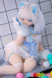 リアルドール 美肌 白髪 かわいいアニメ美少女 140cm 美乳Bカップ WM Doll Y011S ビニールヘッド シリコンボディ