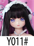 WM Doll 6月30日まで AI-BOX無料キャンペーン Y011S 困ったような表情の白髪アニメ美少女 リアルドール 140cm 美乳Bカップ ソフトビニールヘッド シリコンボディ