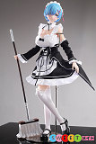 アダルトドール 65cm巨乳美少女 自立 アニメ顔のメイド シリコン製 レム Otaku Doll PVCヘッド
