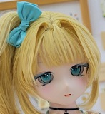 WM Doll 6月30日まで AI-BOX無料キャンペーン Y011S 困ったような表情の白髪アニメ美少女 リアルドール 140cm 美乳Bカップ ソフトビニールヘッド シリコンボディ