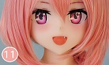 Aotume Doll #128 照れ笑いのピンク髪美少女 リアルドール 145cm Dカップ 萌え系アニメ風ダッチワイフ シリコン製