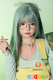 ラブドール 清楚系美少女 緑髪 メガネ シリコン製 168cm Dカップ SHEDOLL 芷沅