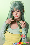 シリコン 清楚系美少女 緑髪 メガネ サロペット シリコン製 168cm Dカップ SHEDOLL 芷沅