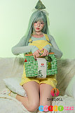 シリコンrealdoll 美肌 純情美少女 眼鏡 サロペット Dカップ 168cm 緑髪 SHEDOLL 芷沅