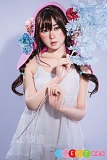 sexdoll ツインテール 無垢な美少女 シリコン製 150cm Bカップ Jiushengdoll Enya 白いワンピース