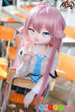 セックスドール アニメ JK制服美少女 ピンク髪 裸 オッドアイ 130cm 魔族人形MOZUDOLL 星叶 TPEボディ
