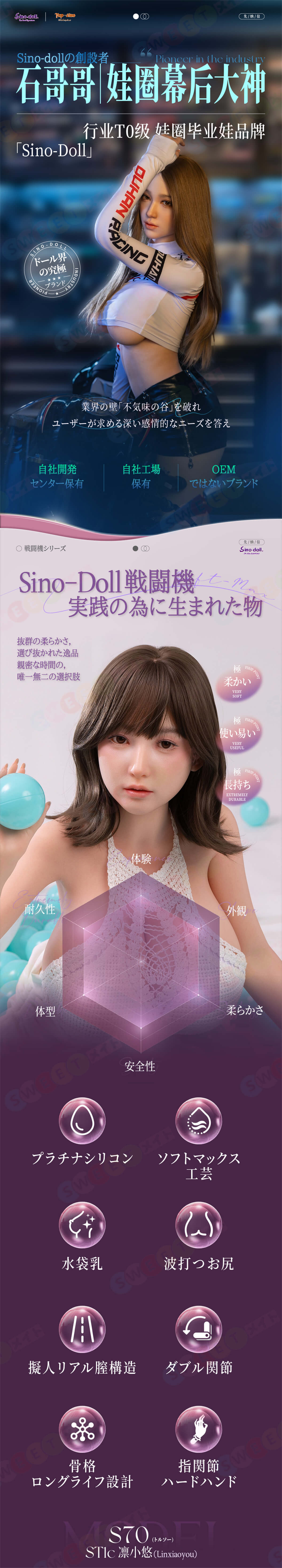 Sino Doll 戦闘機 70cmダッチドール