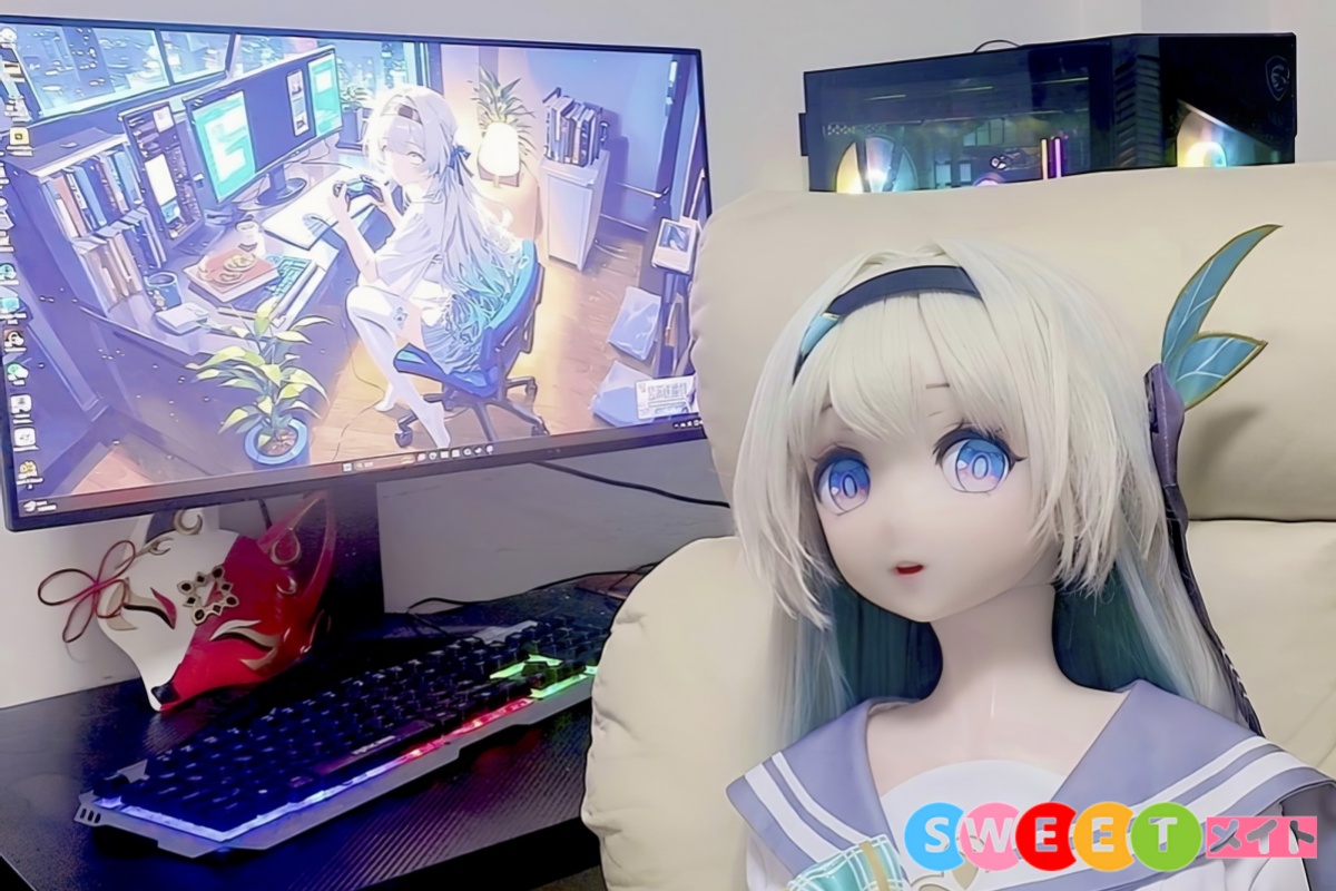 表情アニメドール 白髪 コスプレ風 RAD007