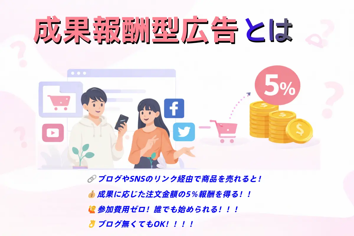 成果報酬型広告とは？初期費用ゼロで始められるSweet Mateアフィリエイト