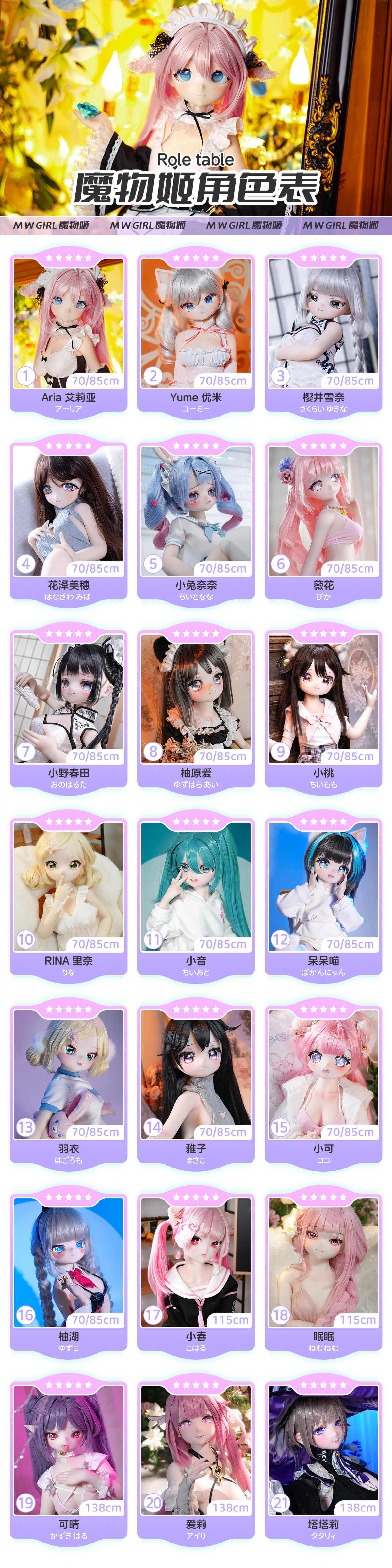 魔物姬 ヘッド オプション一覧