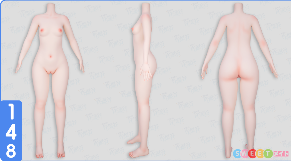 148cm Aカップ XYGO 三面図