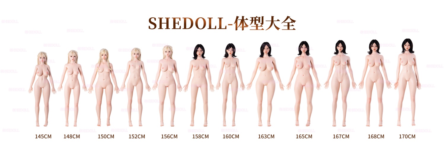 Shedoll 等身大ラブドール ボディ身長比べ