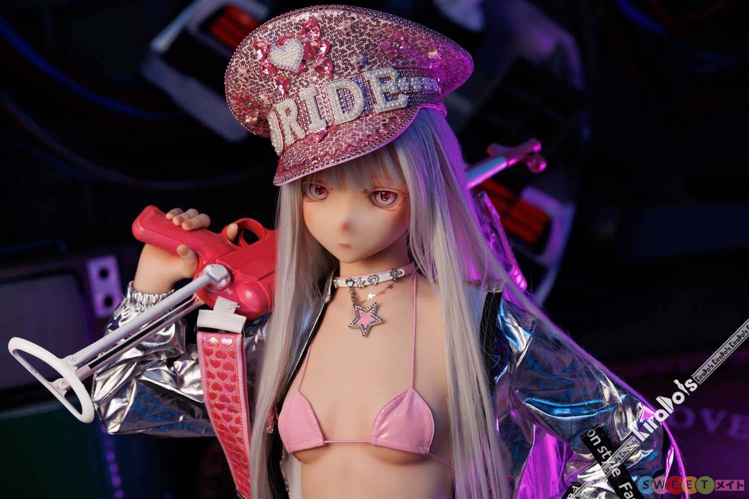 150cm Aカップ #KH003-A 紬 上半身アップ
