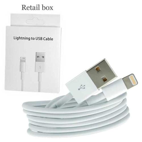 White iPhone USB Cable Charger AA+ 144 Braided