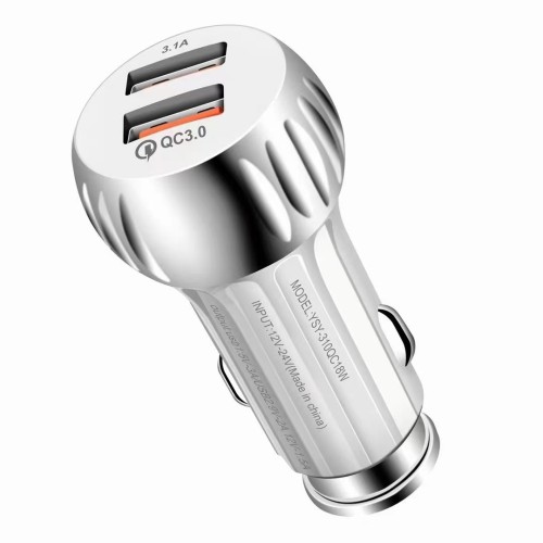 USB Car Charger Dual Port, Qualcomm Quick Charge 3.0 car adapter