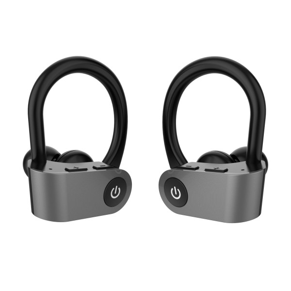 TWS-03 True Wireless Earbuds Sport Bluetooth Headphones with Wireless Charging Case Premium Deep Bass Earphones Over Ear Hooks with Built in Mic Headset for Workout Running