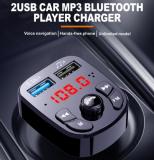 Dual USB Car MP3 Bluetooth Player Charger（Black）
