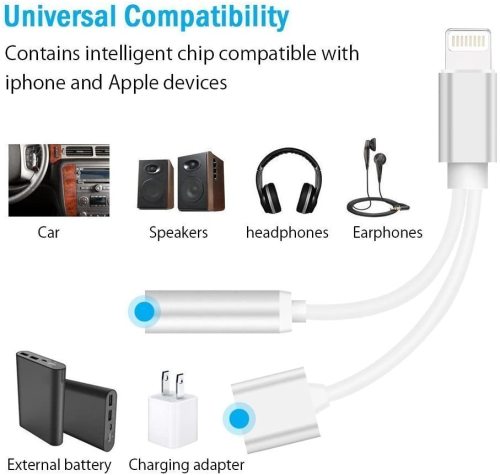 Support All iOS THYBDB for iPhone Adapter Headphone 3.5mm Audio Jack Aux Car Charger Earphone Adaptor for iPhone 7/7 Plus/8/8 Plus/11/Xs/XR/X Dongle Cable Splitter Accessories Car Converter Support All iOS THYBDB for iPhone Adapter Headphone 3.5mm Audio Jack Aux Car Charger Earphone Adaptor for iPhone 7/7 Plus/8/8 Plus/11/Xs/XR/X Dongle Cable Splitter Accessories Car Converter